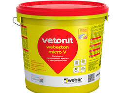 Фасадная силиконовая краска с микроволокном Vetonit Weber.Ton Micro V