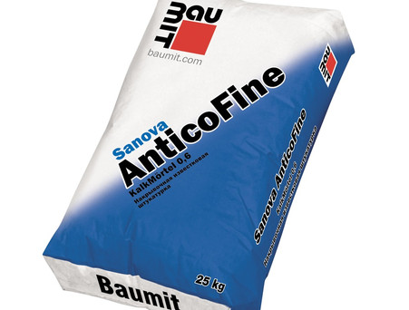 Накрывочная известковая штукатурка Baumit Sanova AnticoFine, 25 кг 